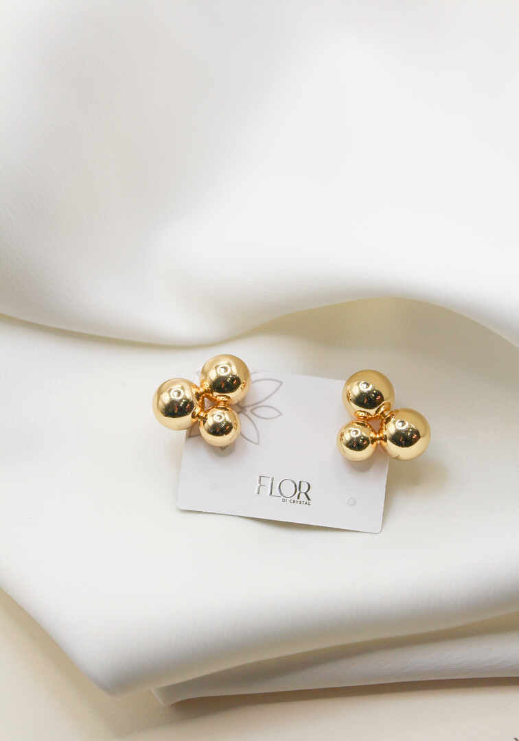 Brinco - brinco de Bola tripla liso