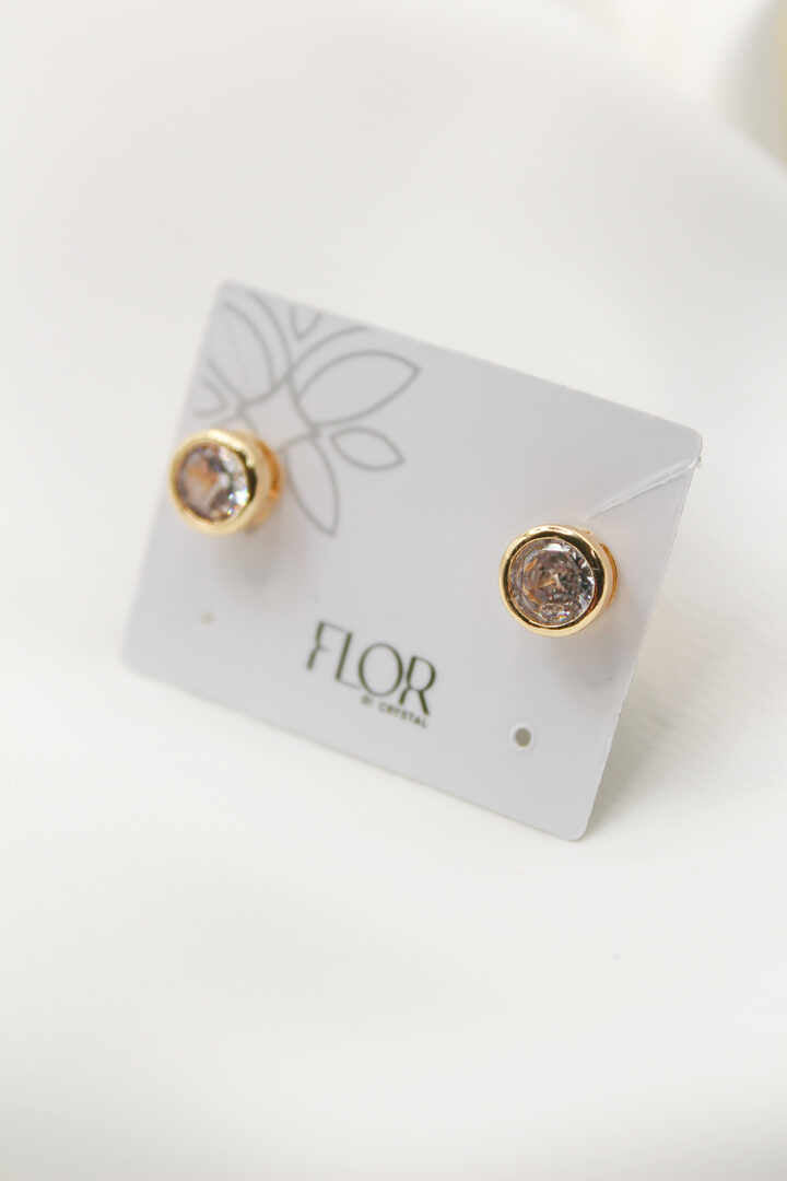 Brinco - Ponto de luz em zirconia cristal -LG