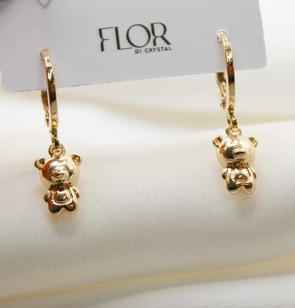 Brinco - Argola de pi gente de ursinho