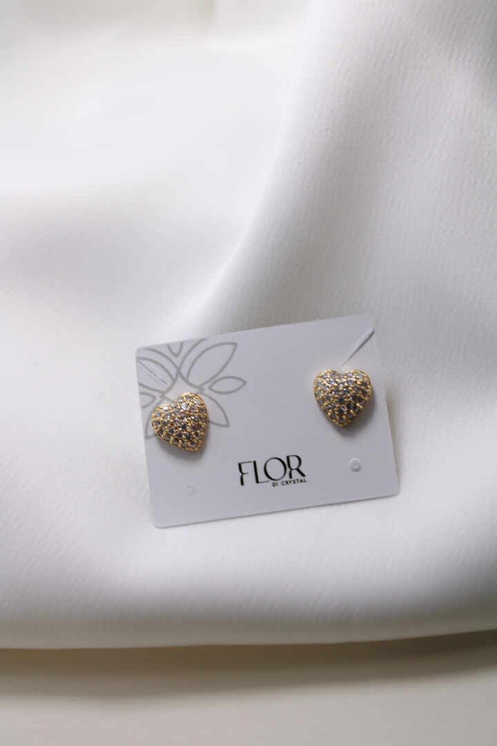 Brinco - Brinco cravejado de coracao