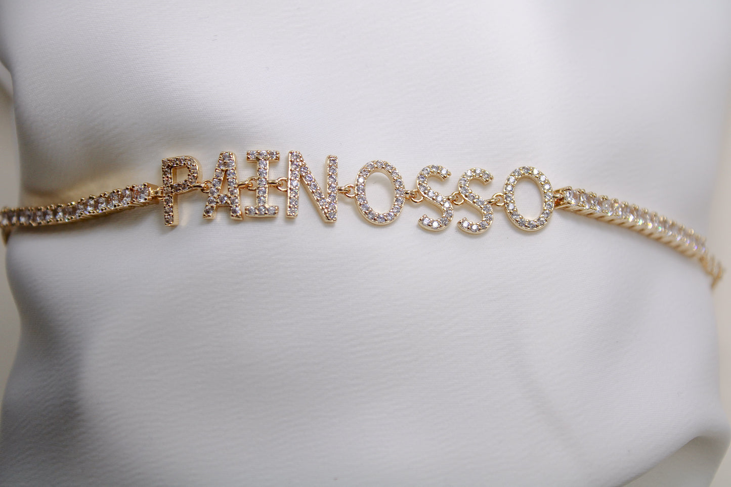 Pulseira - Pulseira Pai Nosso cravejada