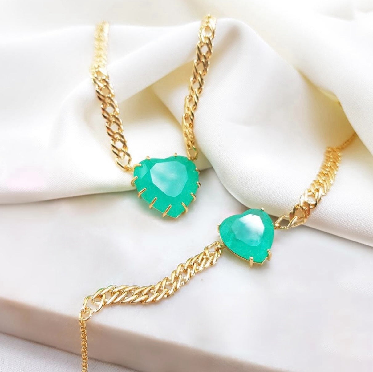 Conjunto - Conjunto de Coracao Turmalina fusion