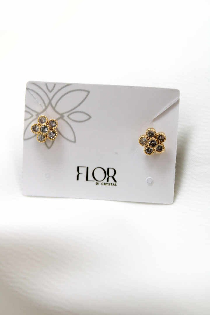 Brinco - Brinco florzinha Cravejada