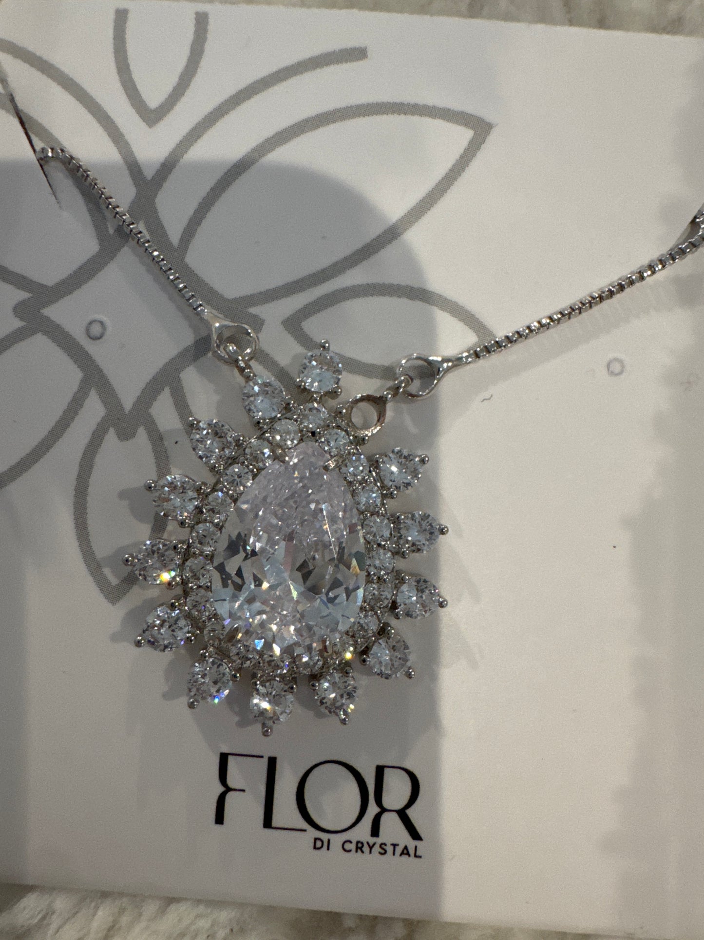 Colar - Colar Gota gora cristal cravejado