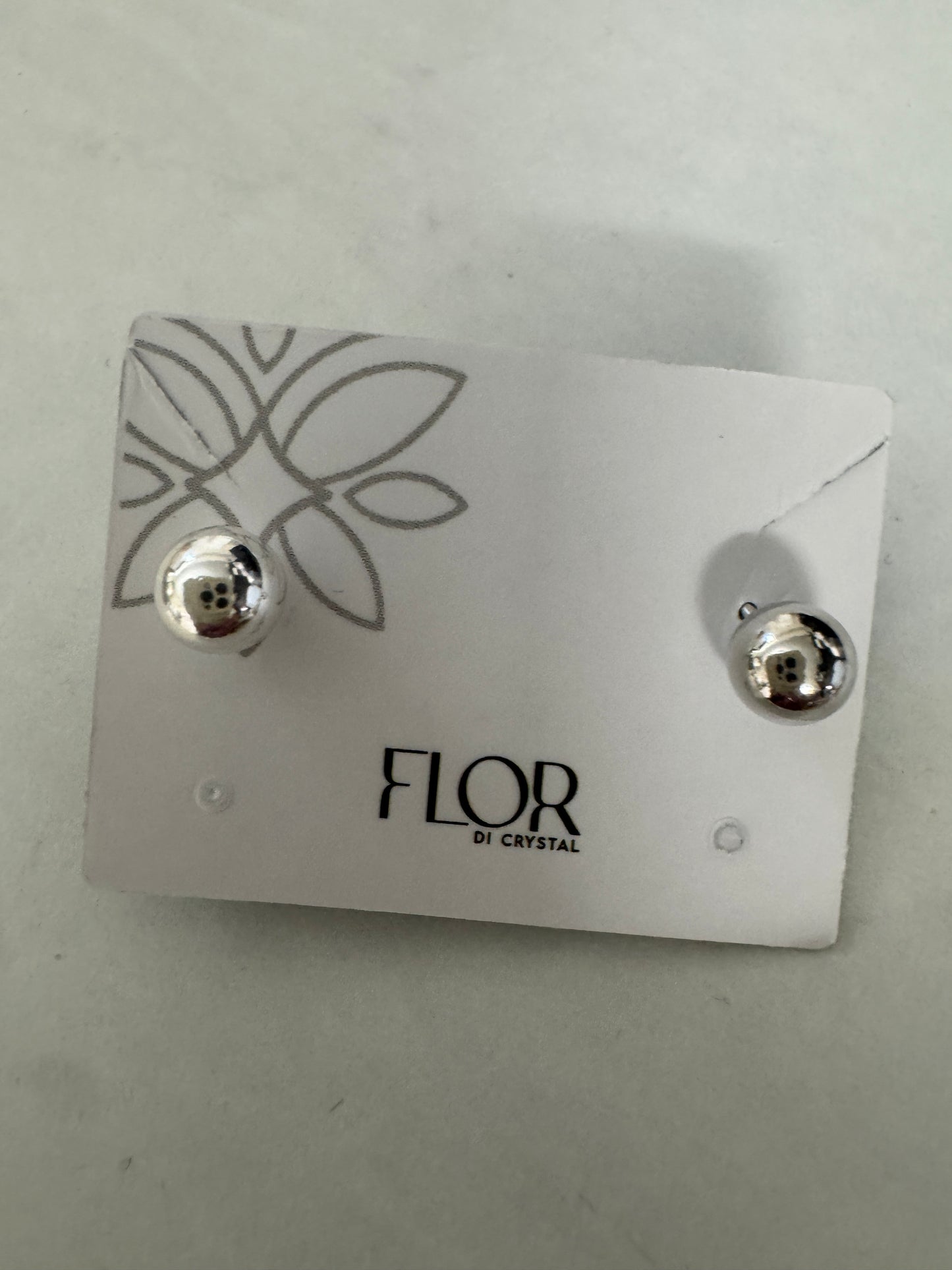 Brinco - brinco de esfera media -rodio