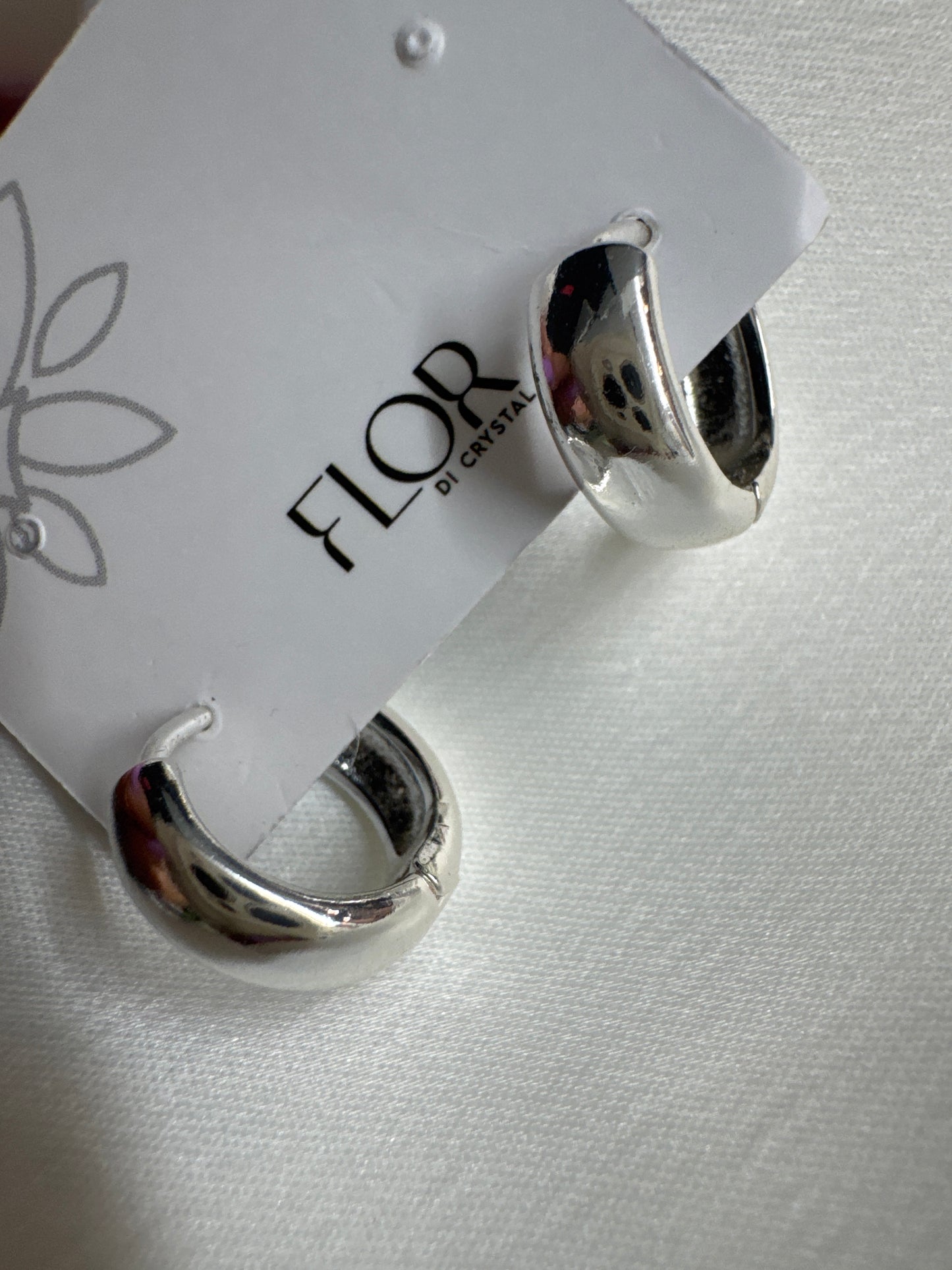 Brinco - argola lisa media _rodio