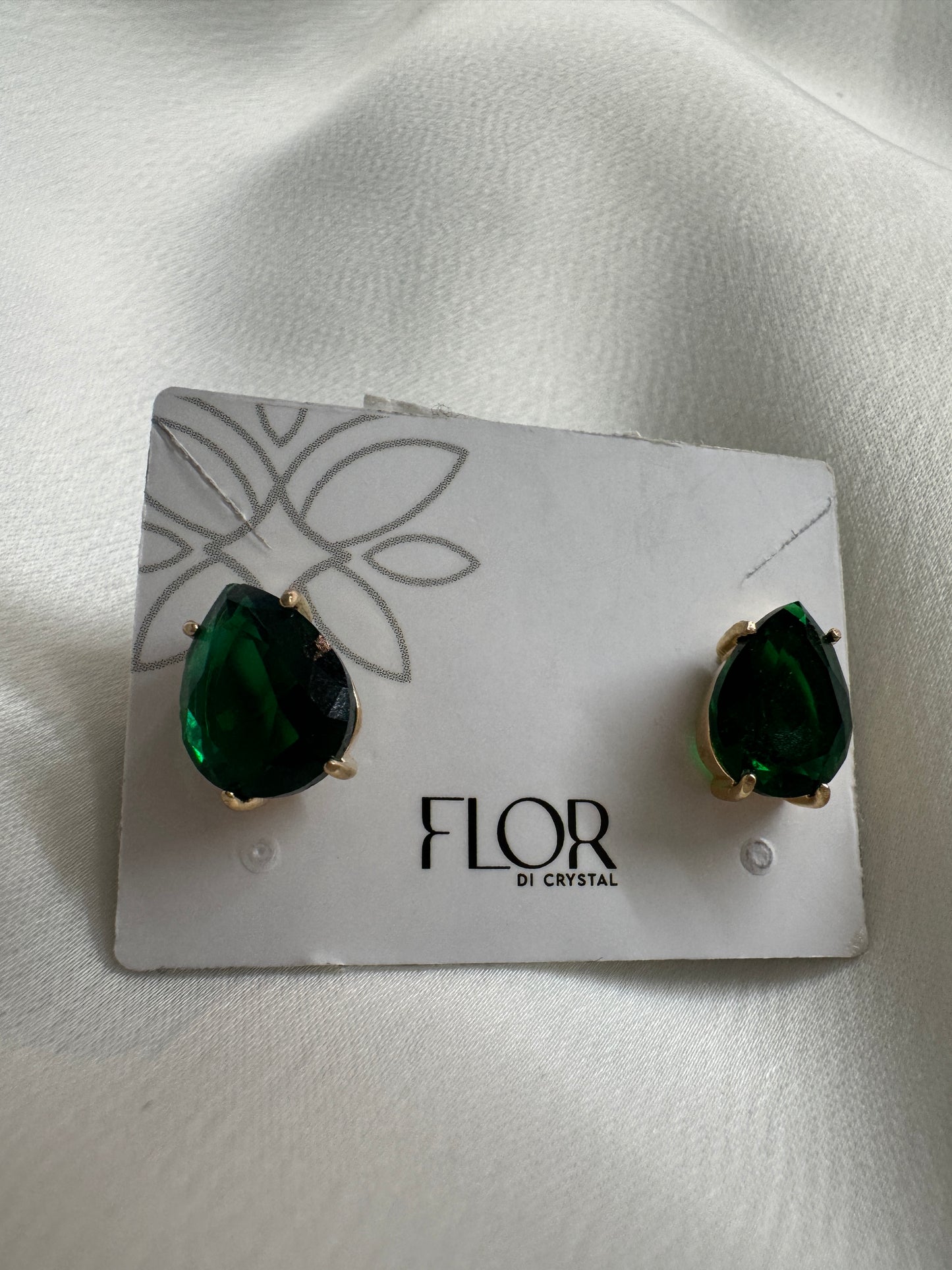 Brinco - Brinco de gota -Esmeralda