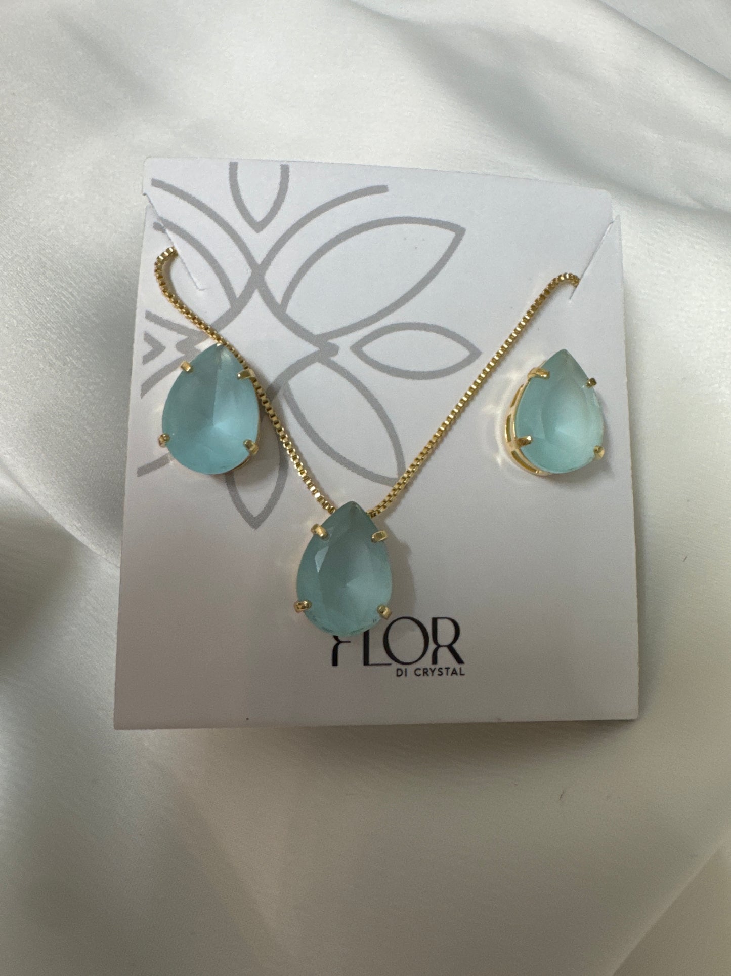 Conjunto - Conjunto de gota turquesa media