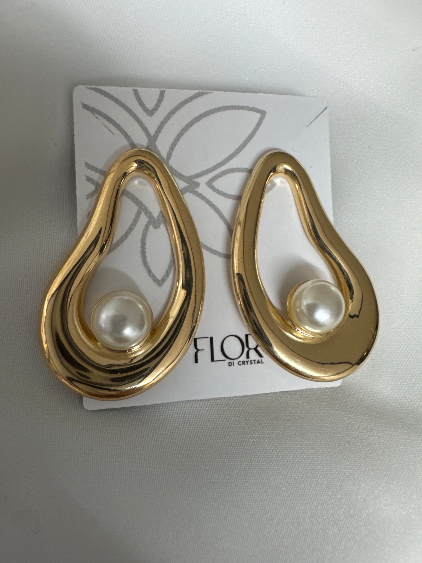 Outros - Brinco organico com 2 perolas