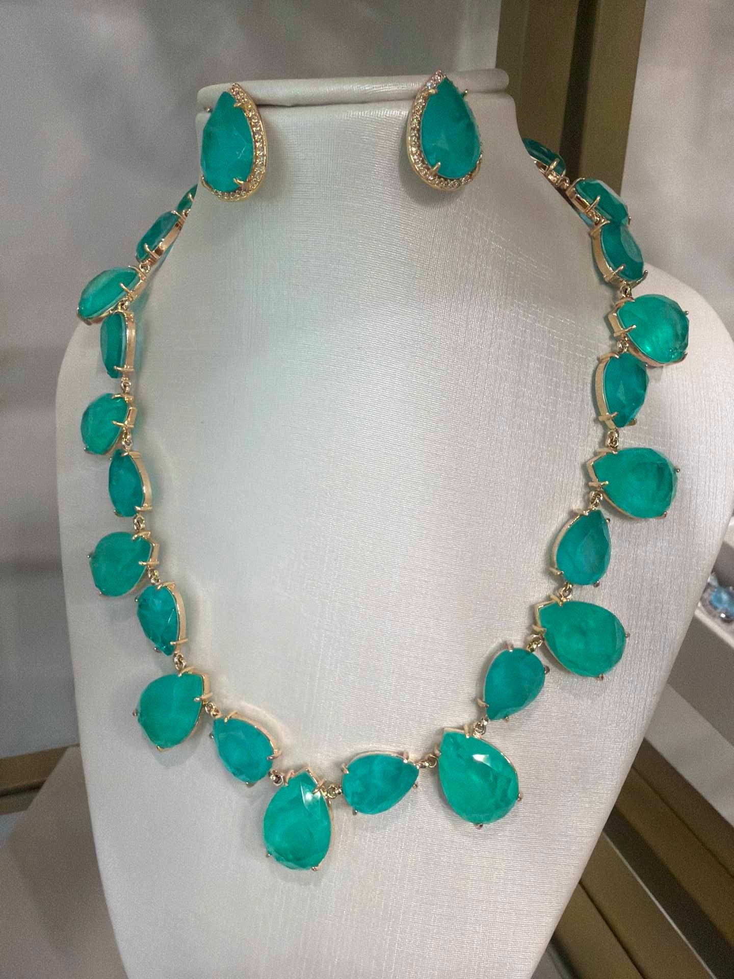 Conjunto - Conjunto Pedra Natural Turmalina