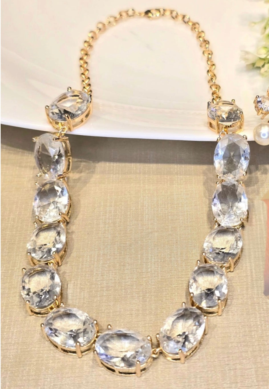 Colar - Chocker Pedraria Cristal