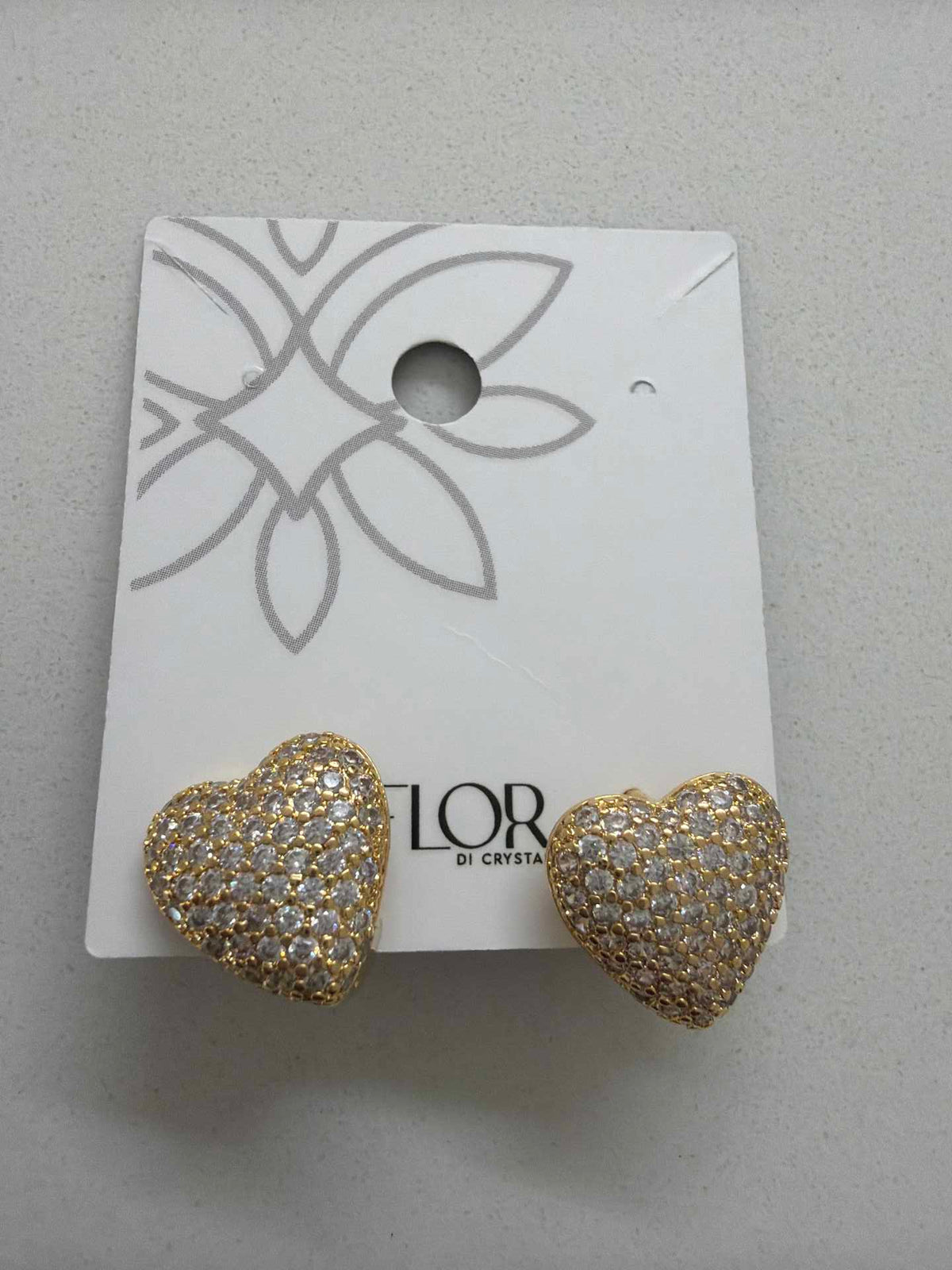 Paved Domed Heart earing
