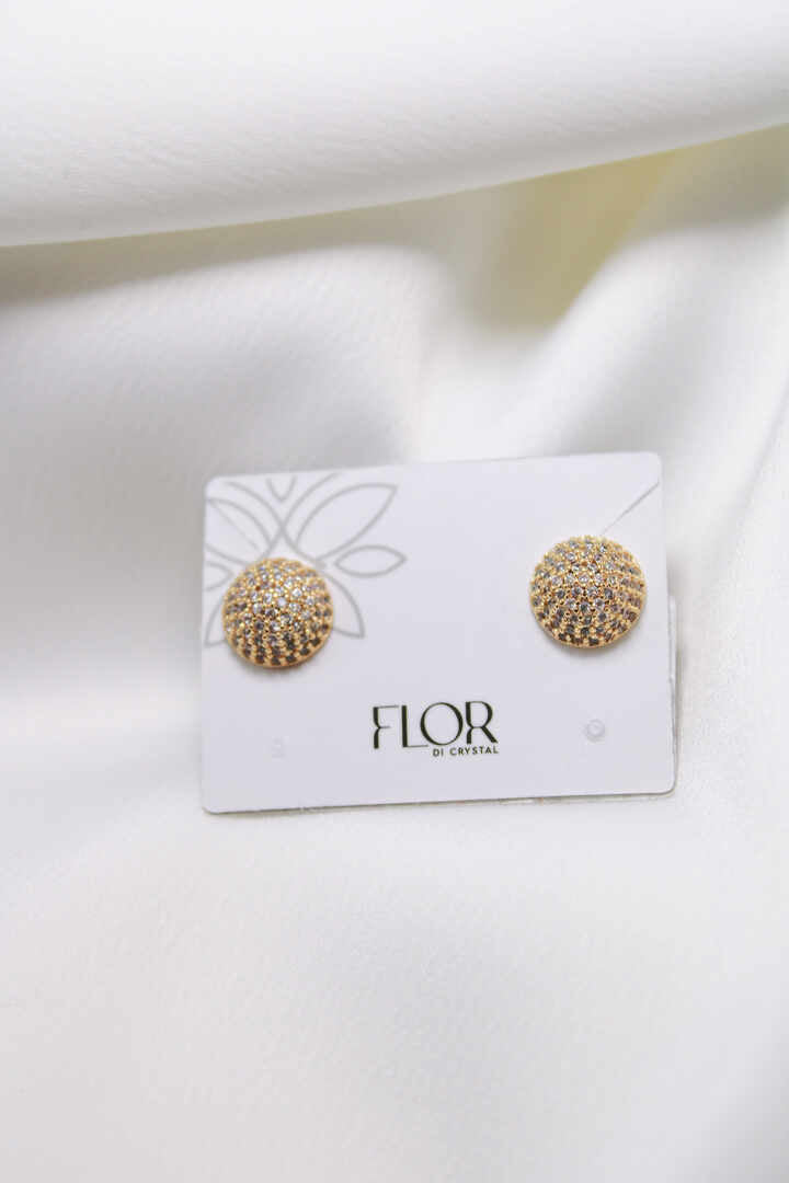 Brinco - Brinco bolinha cravejada