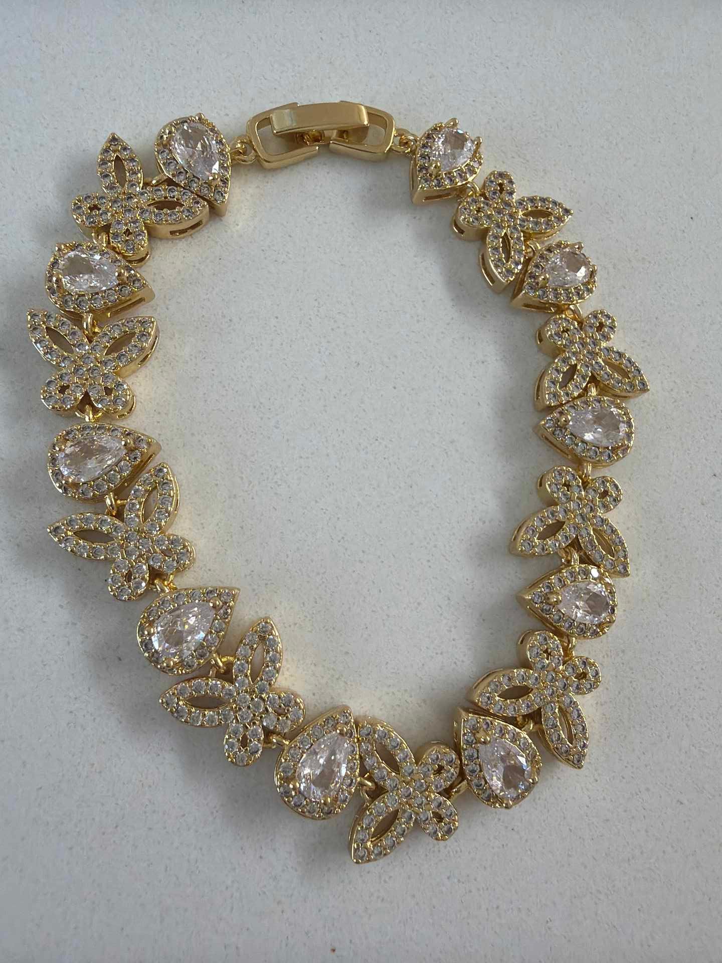 Butterfly Bracelet with paved cz