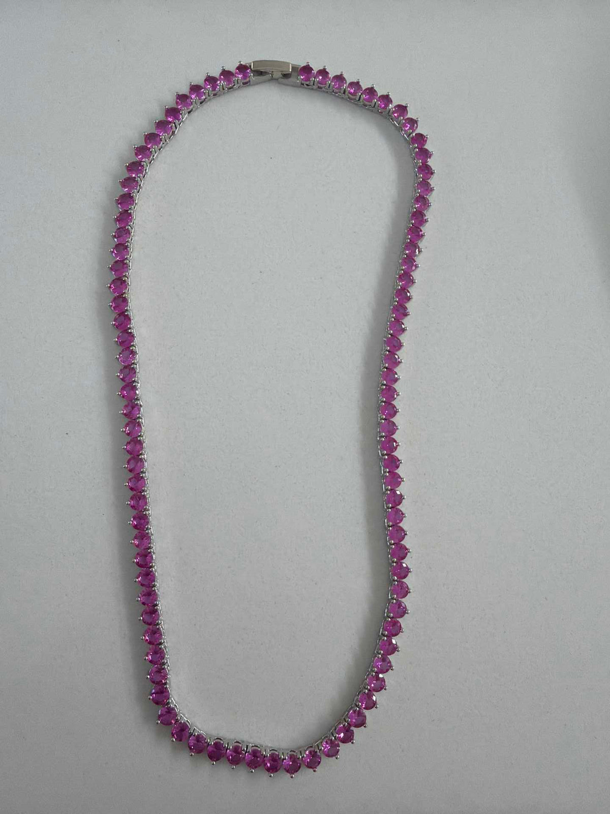 Tennis chain 4mm 40cm Tanzanite pink