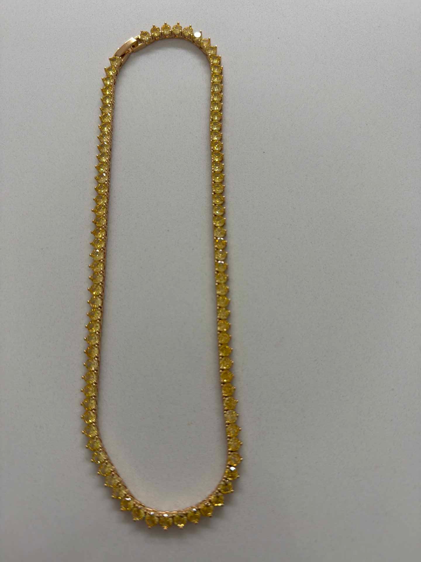Tennis chain 4mm 40cm yellow