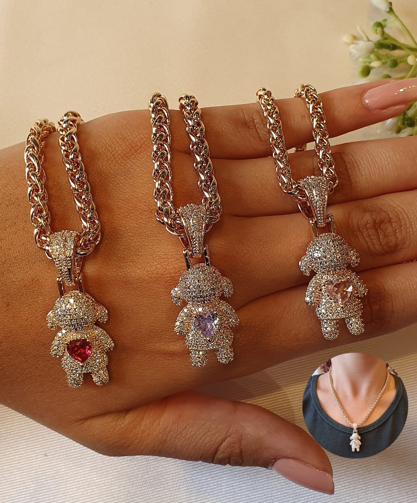 Colar - ROSA CLARO MENINA - SH551