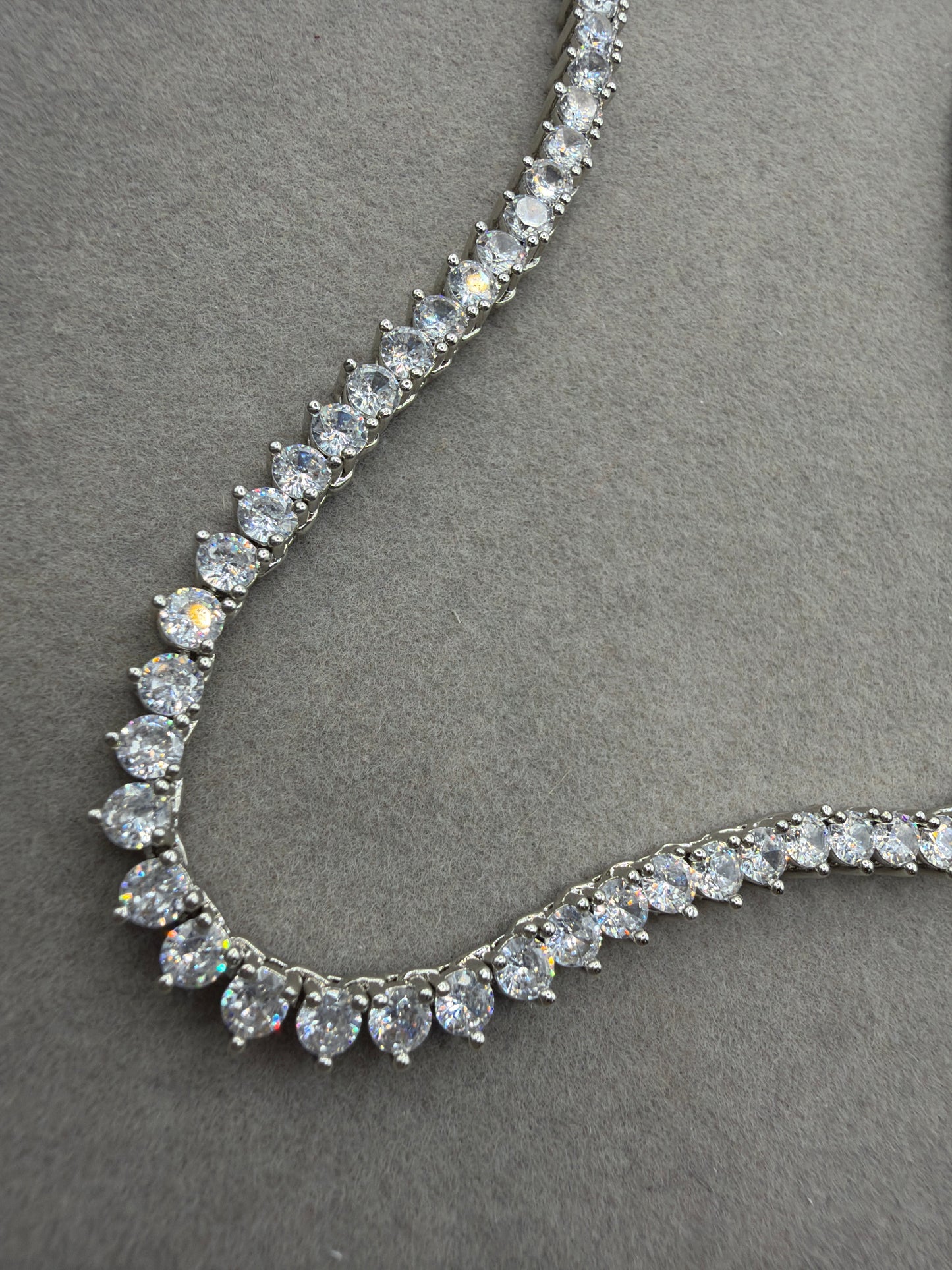 Colar - Rivieira 4mm crystal - 16inches