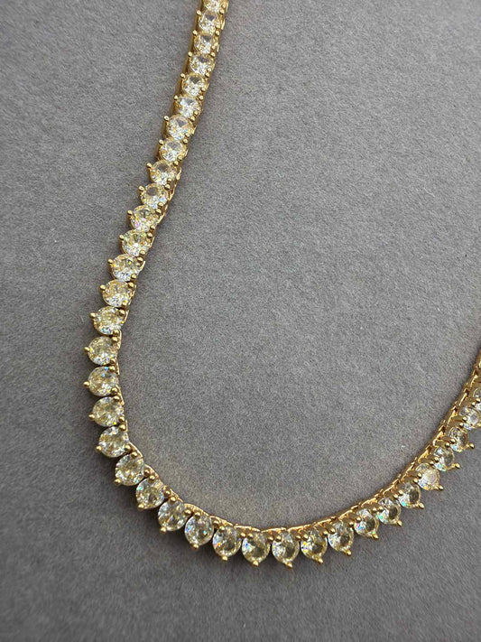 Rivieira 3mm Amarelo Manteiga 18k - 40cm