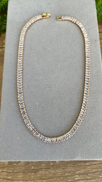 Luxury Baguette Cut Tennis Chain