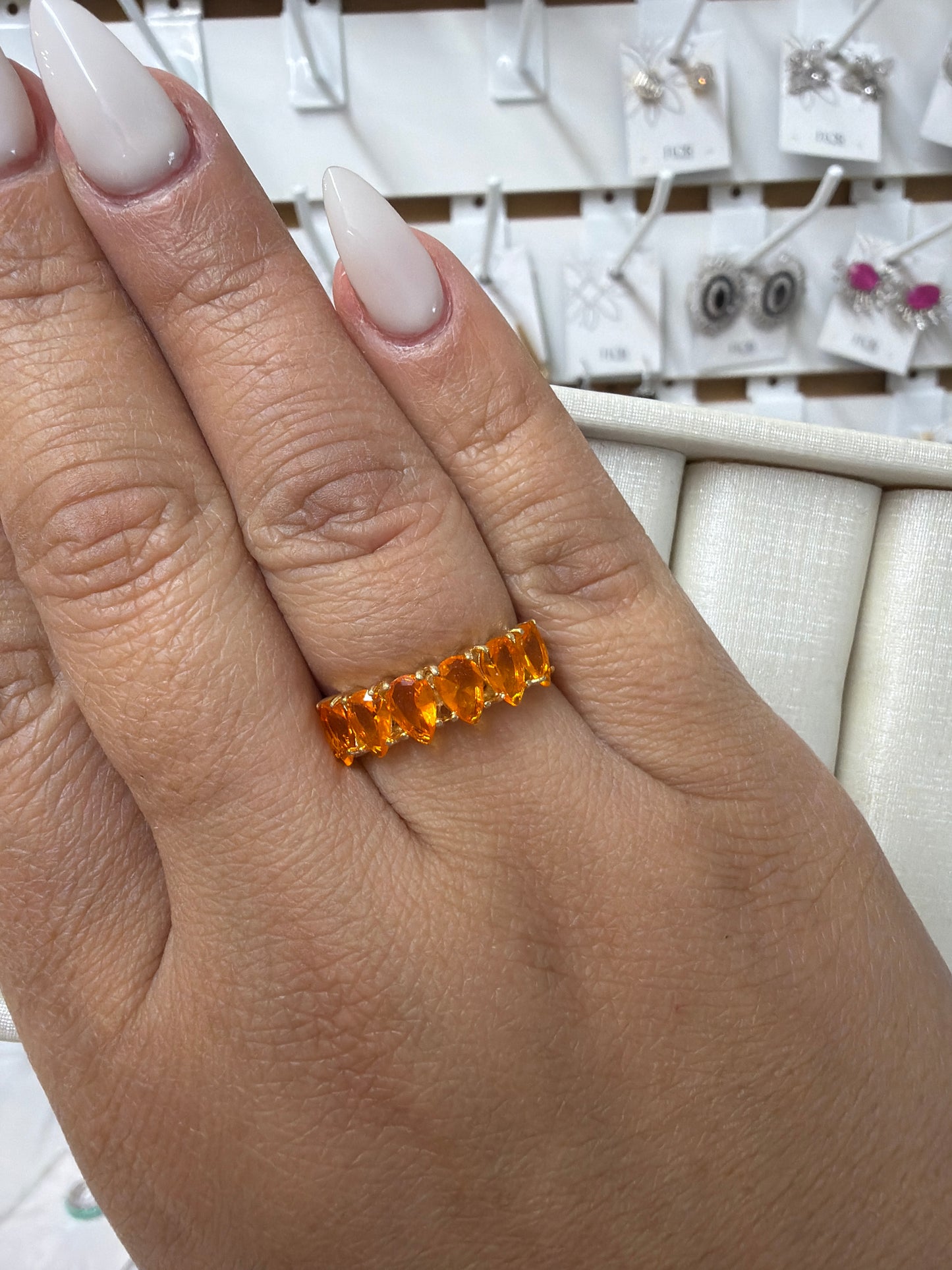 Anel - Anel Meio aparador Laranja- regulável