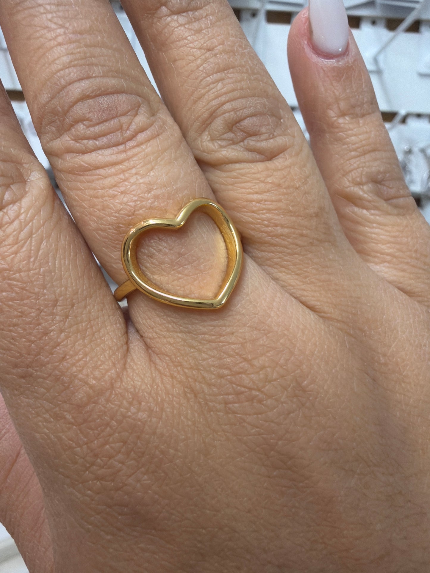 Anel - Anel Coração vazado