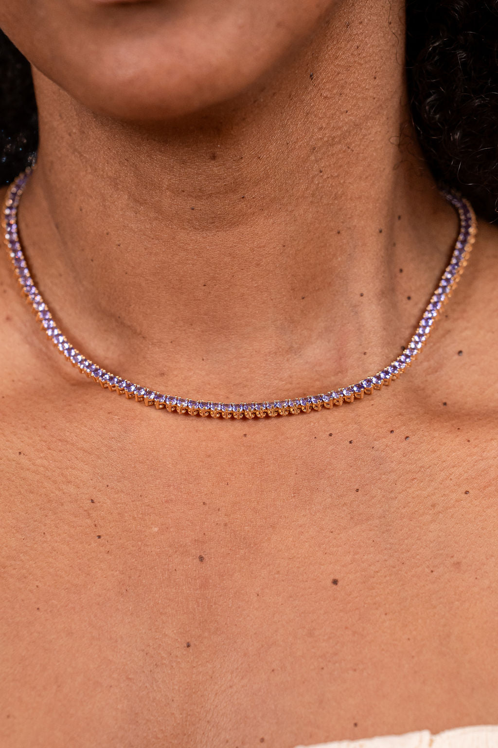 Rivieira 3mm Roxo 18k - 40cm
