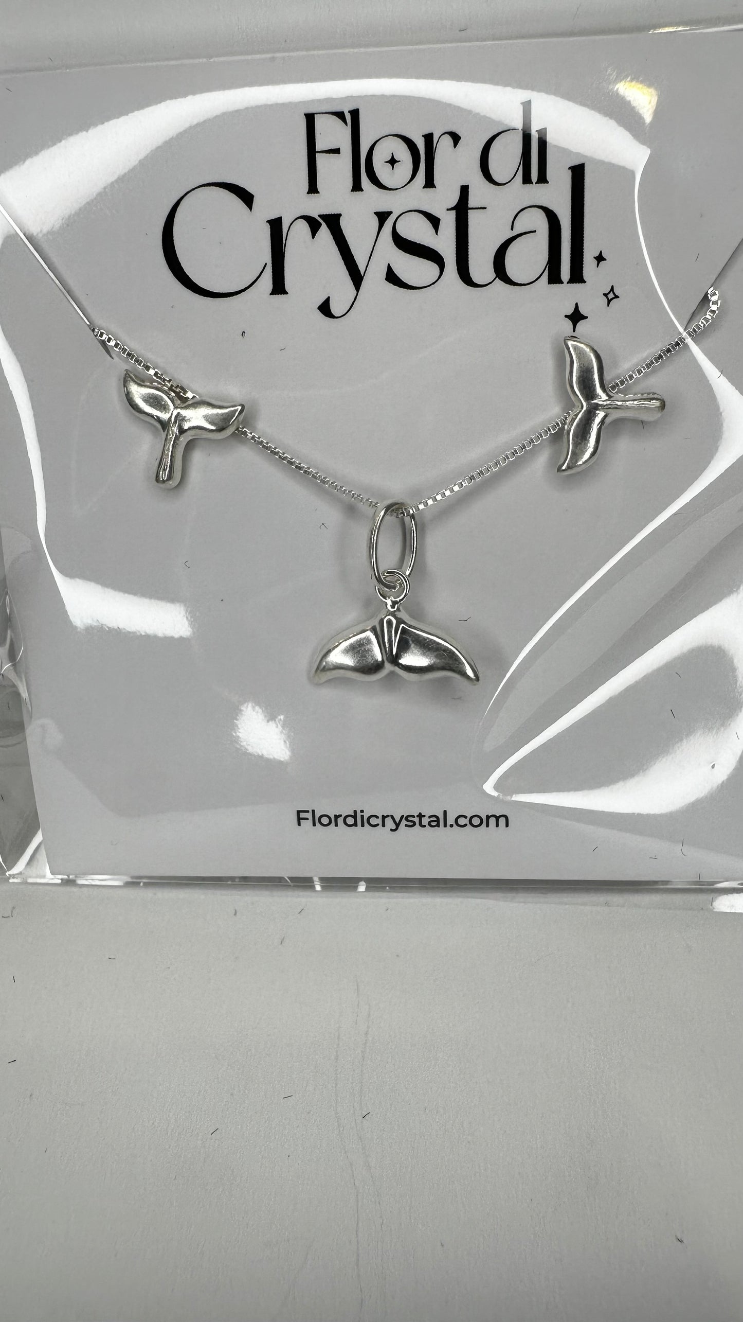 Conjunto - Conjunto barbatana de baleia -prata 925