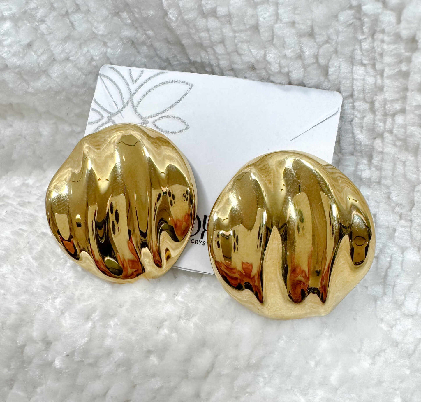 Conjunto - brinco redondo maxi medio ondulado