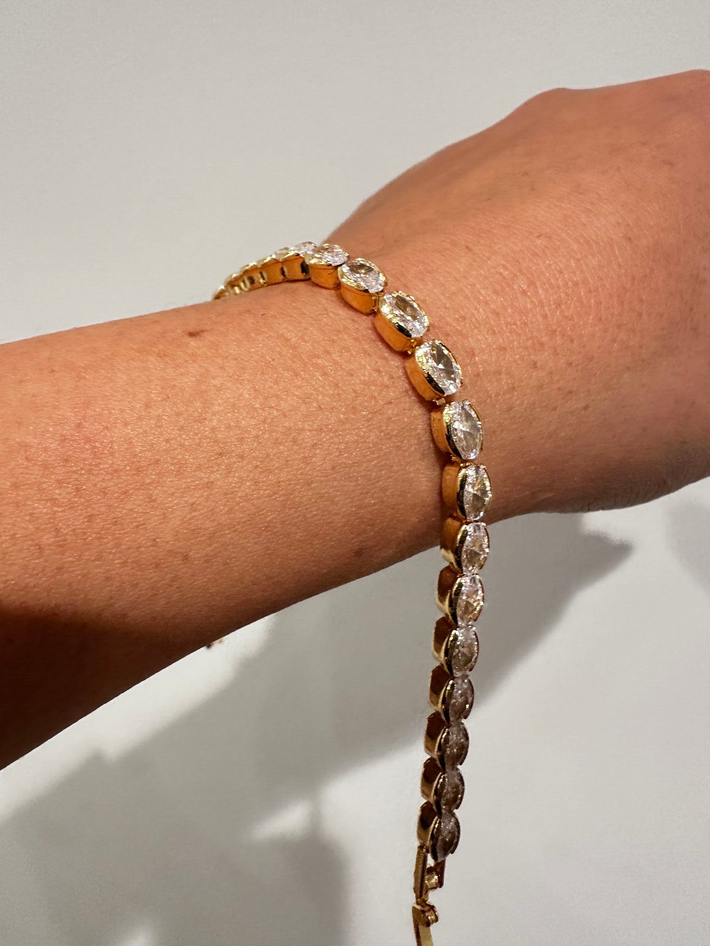 Pulseira Rivieira redonda  -fecho joia