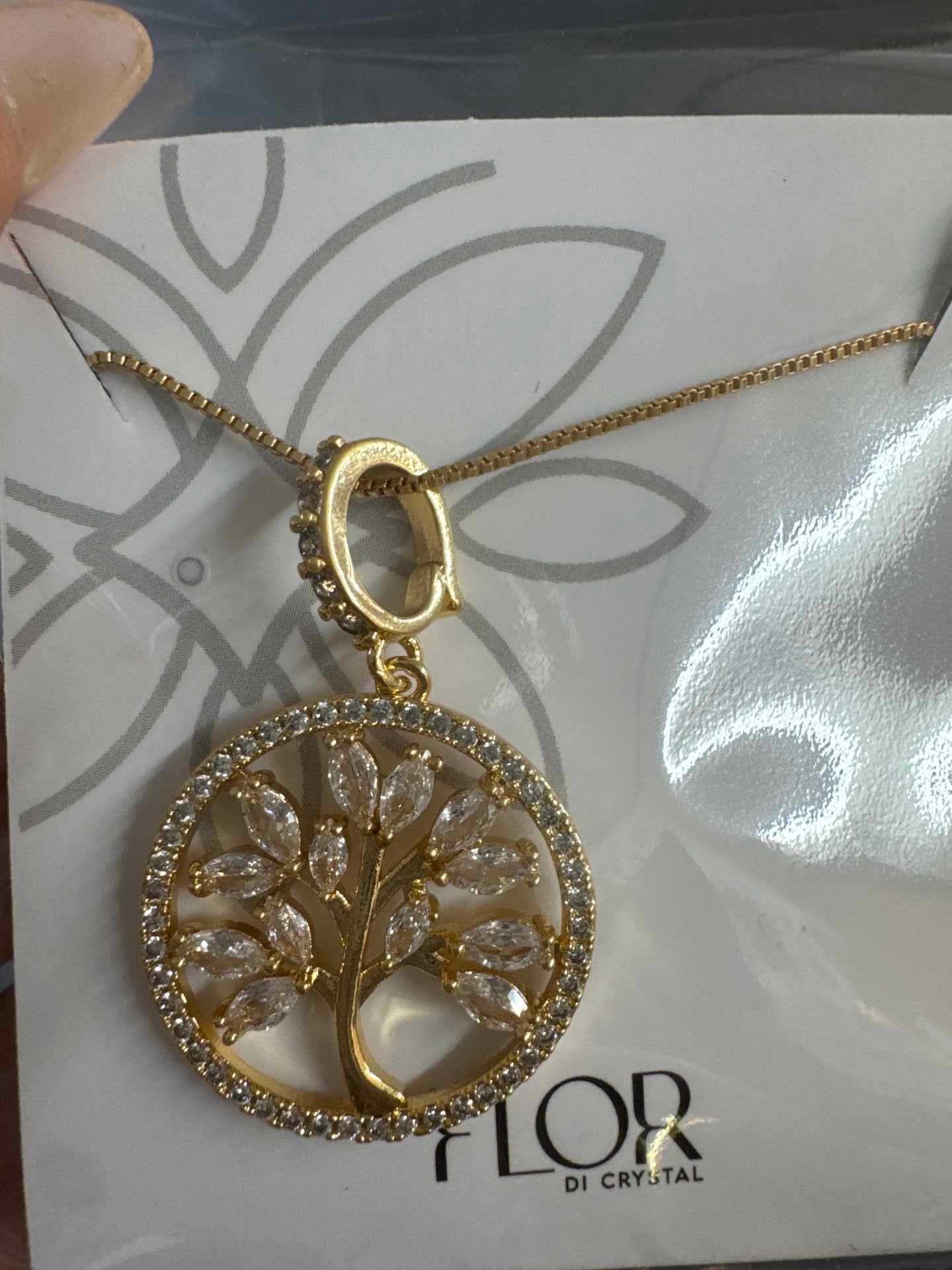 Conjunto - Colar de arvore da cravejado Media