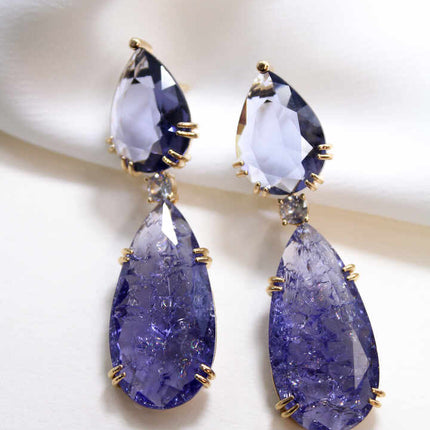 Ametist teardrop luxury earrings