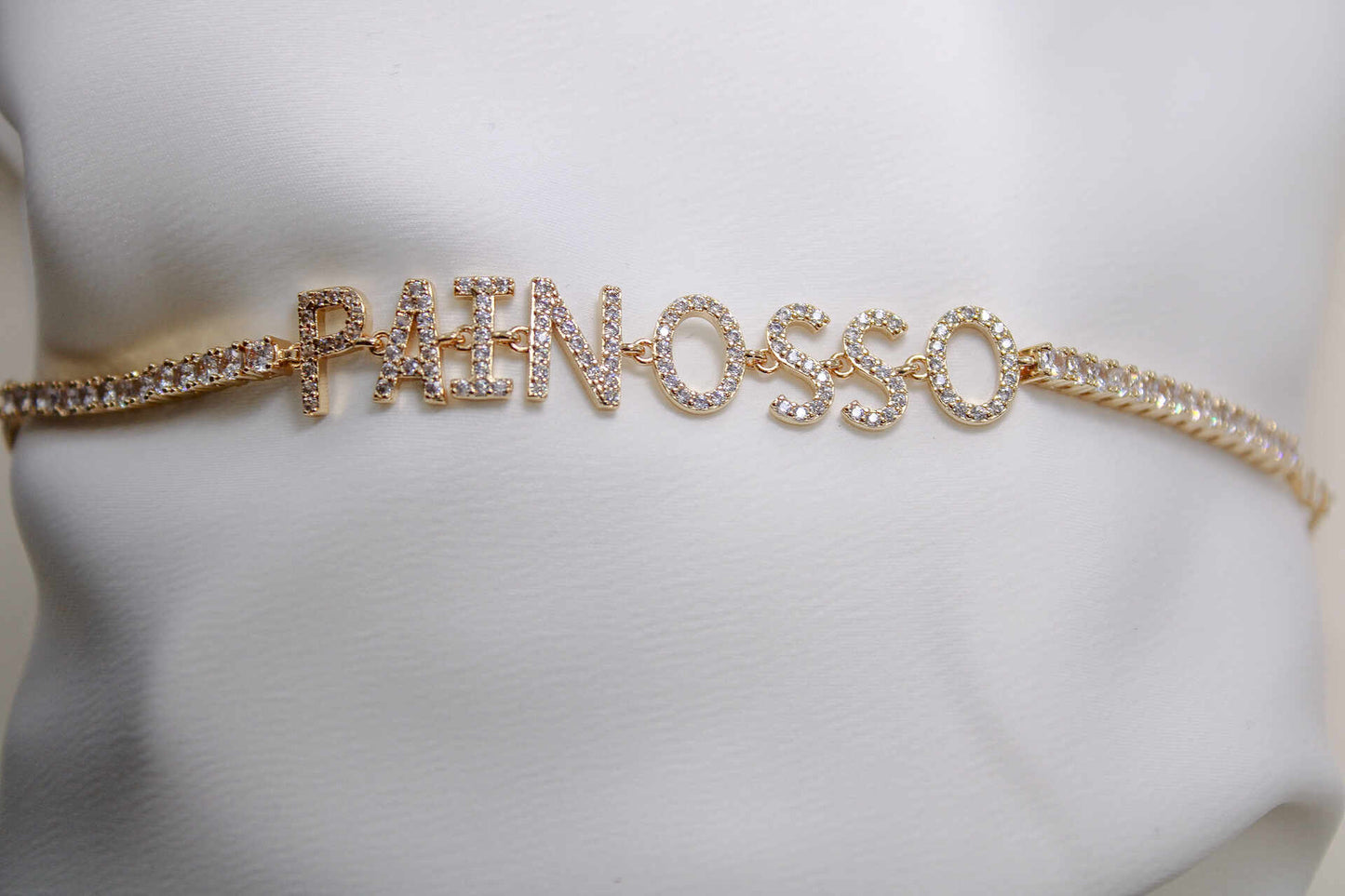 Pulseira Pai Nosso cravejada