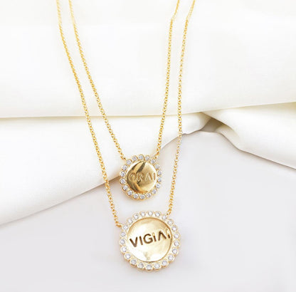 Conjunto colar duplo Orai e Vigiai