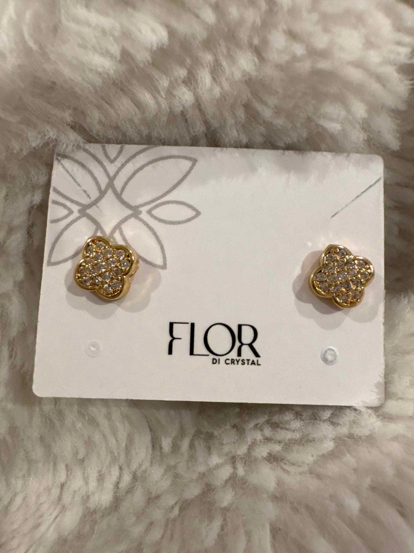 Brinco - Brinco trevo mini cravejado