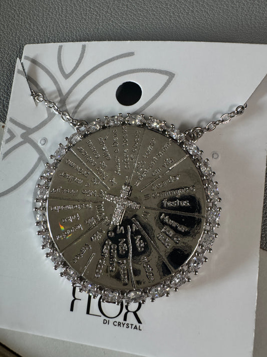 Colar - Colar em Medalha 10 Mandamentos - rodio