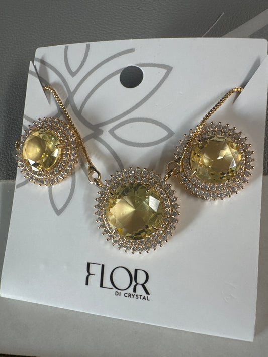 Conjunto - Conjunto Citrino cravejado