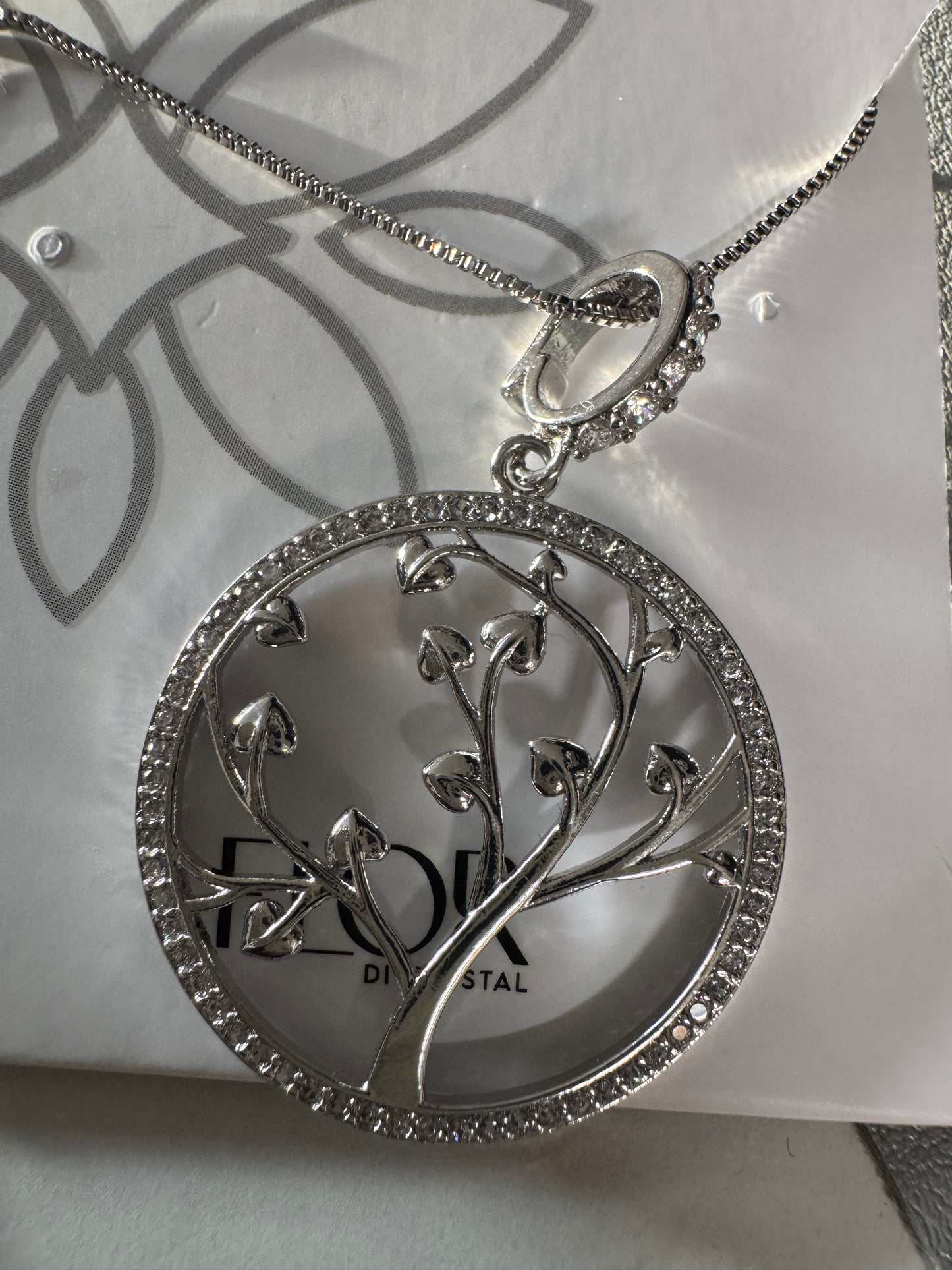 Conjunto - Colar de arvore da vida grande- Rodio