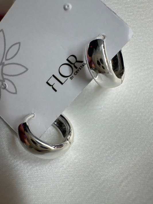 Brinco - argola lisa media _rodio