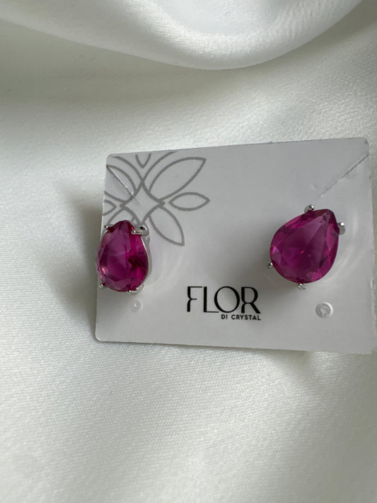 Brinco - Brinco de gota - fuchia