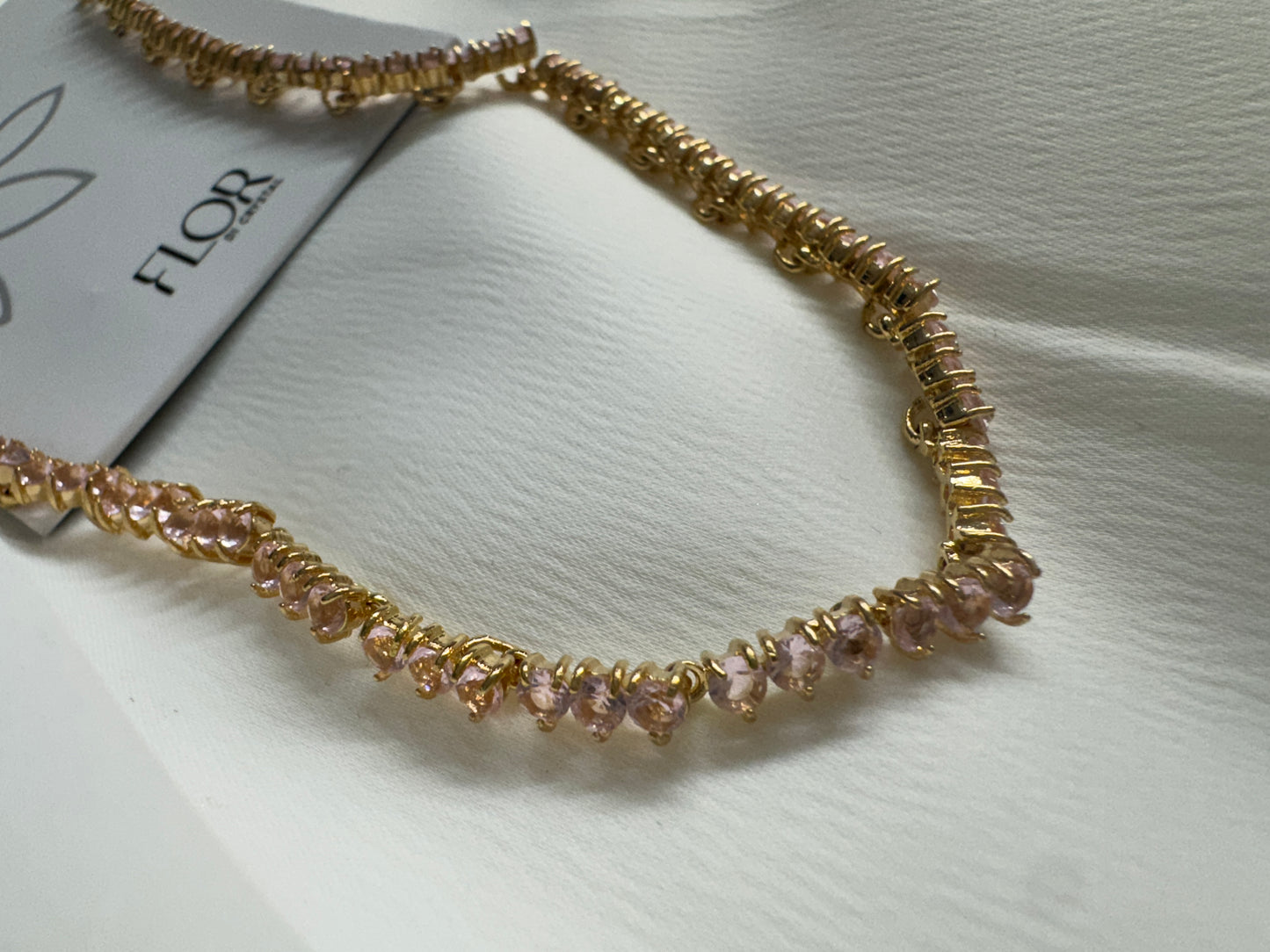 Choker - Rivieira 3mm rosa - bopartida