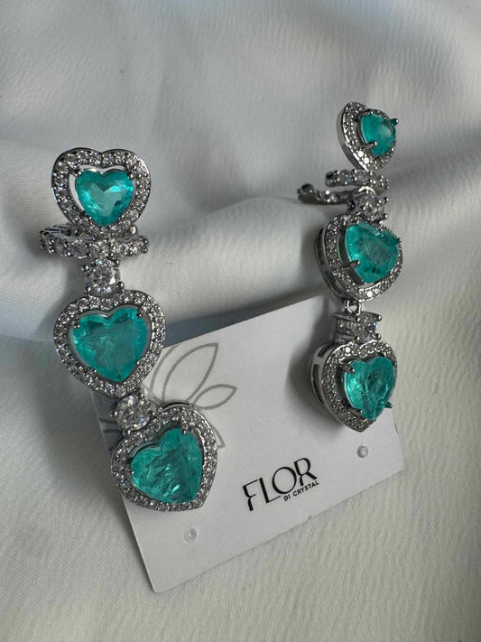 Brinco - Earcuff Fusion Verde Turmanila