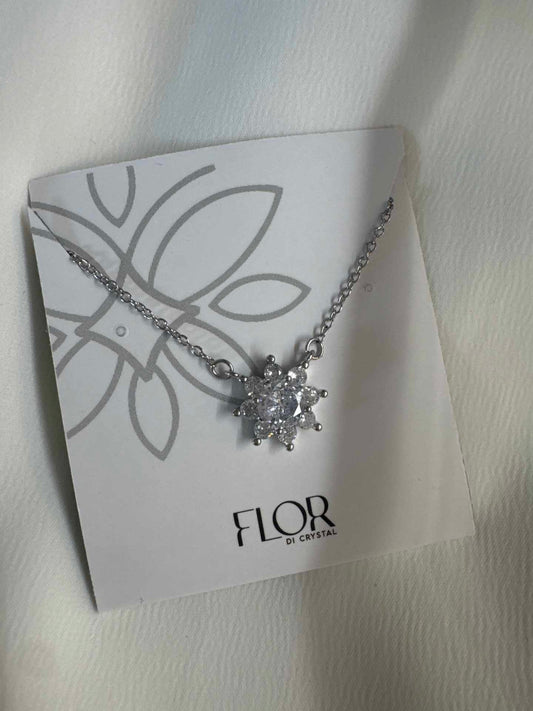 Colar - Colar flor cravejada