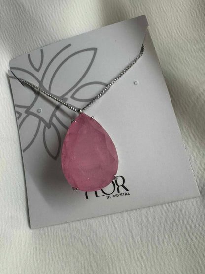 Colar Gota Rosa 