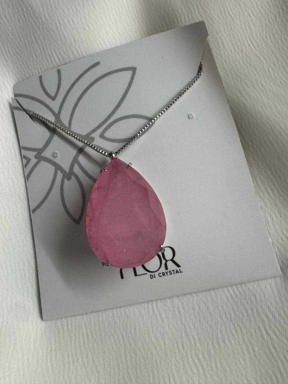 Colar Gota Rosa 