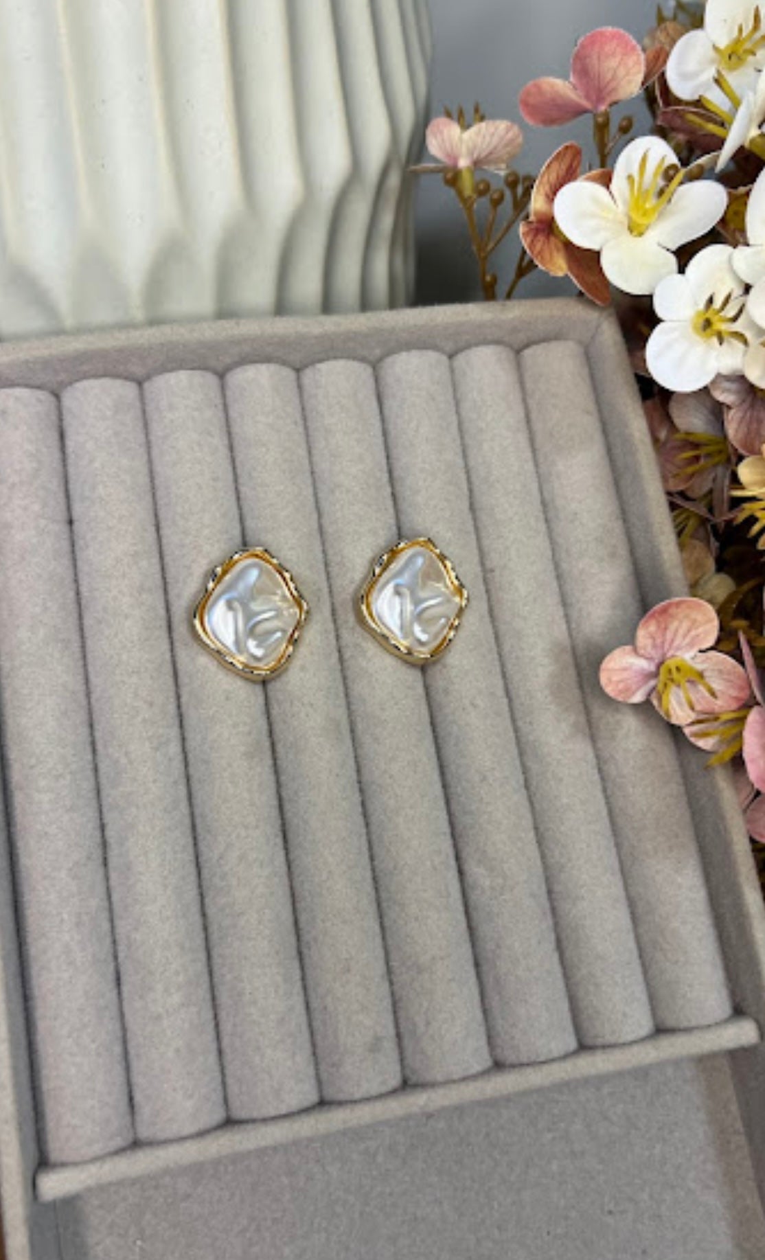 Brinco - brincos organicos em perola -Luxo