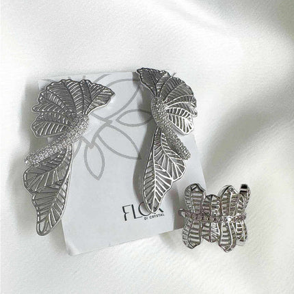 conjunto C. Herreira de brincos e anel regulavel