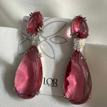 Brinco de gota Zirconia Vermelho