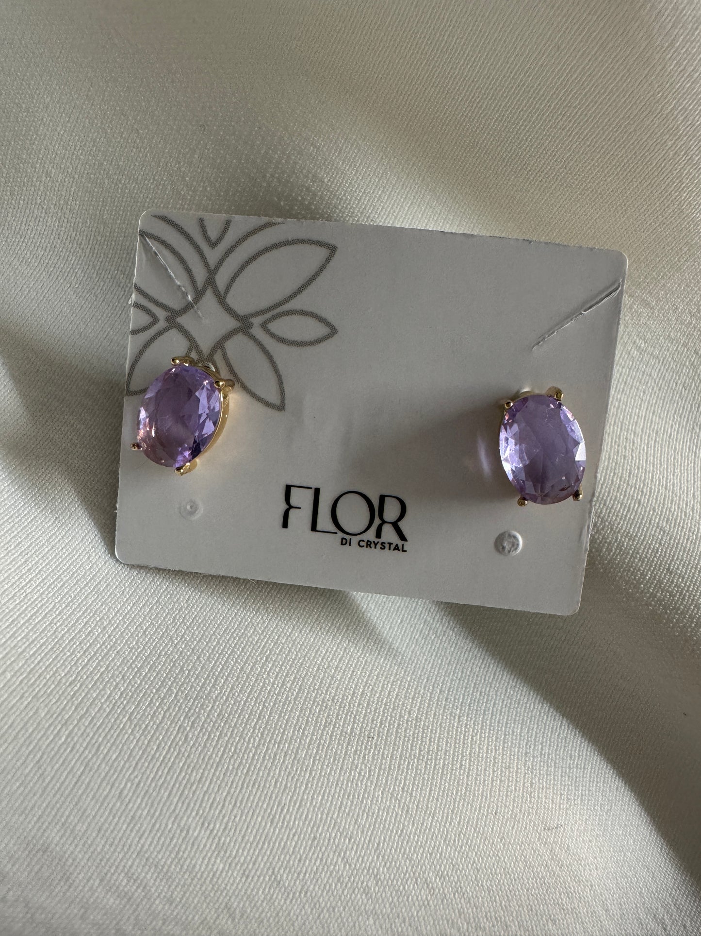 Brinco - Brinco ponto de luz oval Mini- lilaz