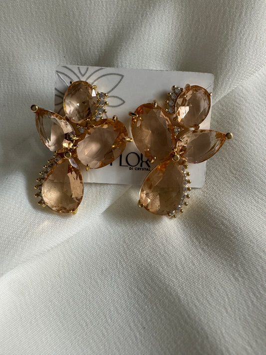 Brinco - Brinco de gota Zirconia morganita